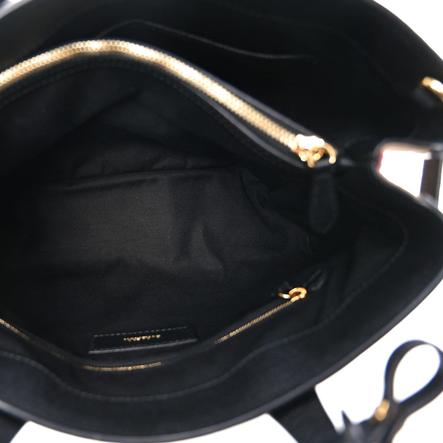 Grainy Calfskin House Check Medium Banner Tote Black