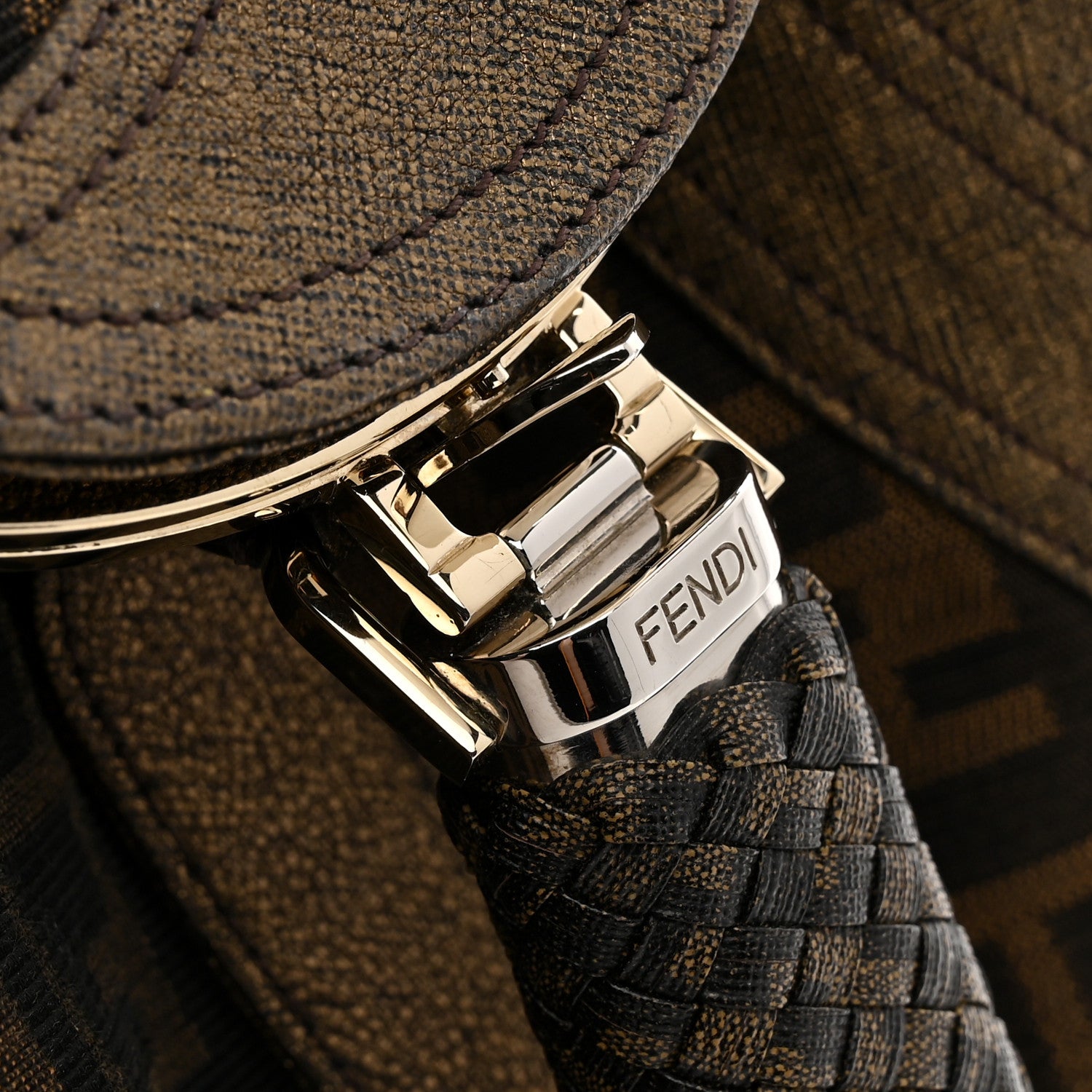 Fendi Zucca Goatskin Spy Tobacco Bronzo 10 of 10