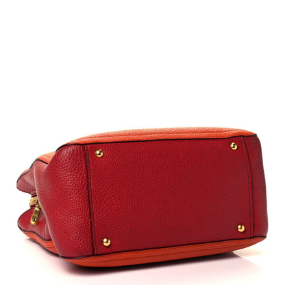 Miu Miu Vitello Daino Top Handle Shoulder Bag Rame Rosso 3 of 8