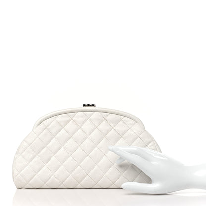 Chanel Caviar Quilted Timeless Clutch White 2 of 13
