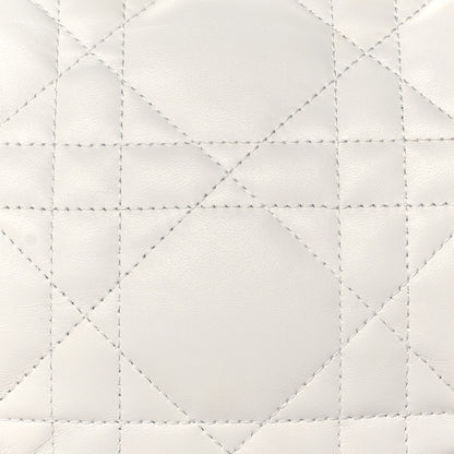 Christian Dior Lambskin Cannage Small Dior Vibe Hobo Bag White 6 of 8