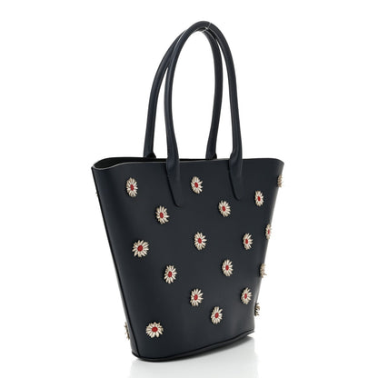 Mansur Gavriel Calfskin Daisy Triangle Tote Blue 3 of 9