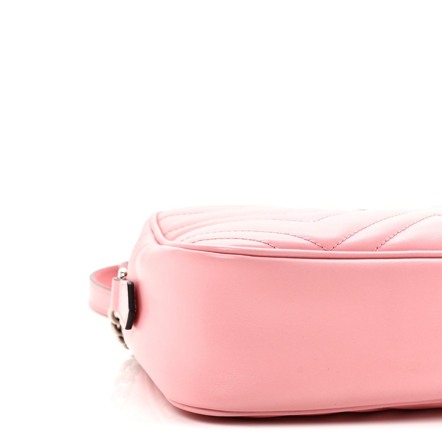 Calfskin Matelasse Small GG Marmont Chain Shoulder Bag Wild Rose