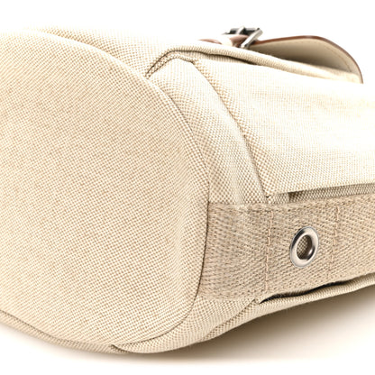 Prada Canvas Calfskin Mini Route Bucket Bag Naturale 10 of 11