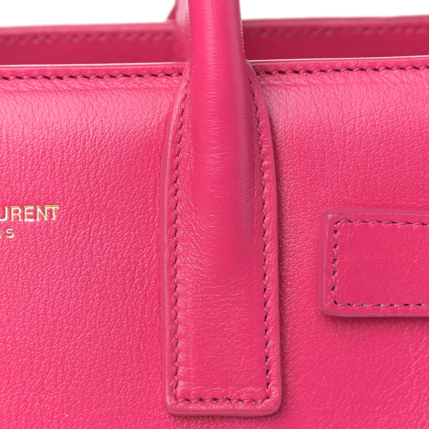 Saint Laurent Calfskin Nano Sac De Jour Lipstick Fuchsia 10 of 12