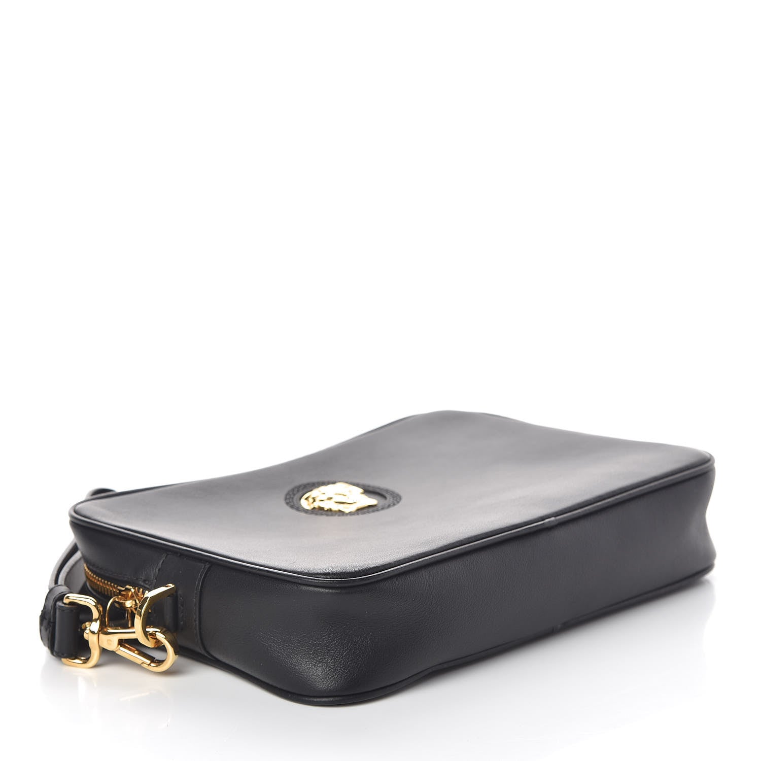 Versace Calfskin Medusa Head Wrist Pochette Black 4 of 8