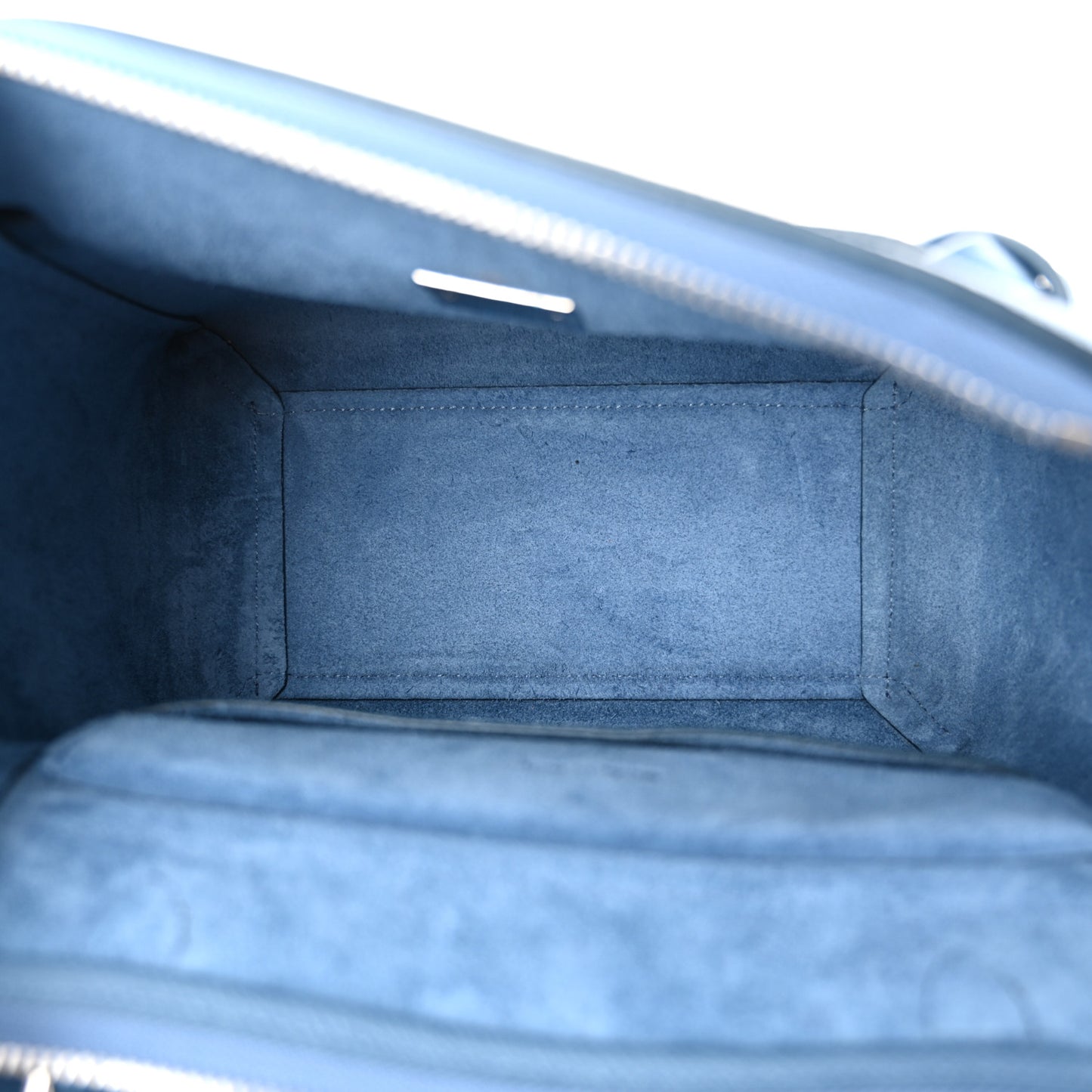 Grained Calfskin Micro Belt Bag Washed Blue