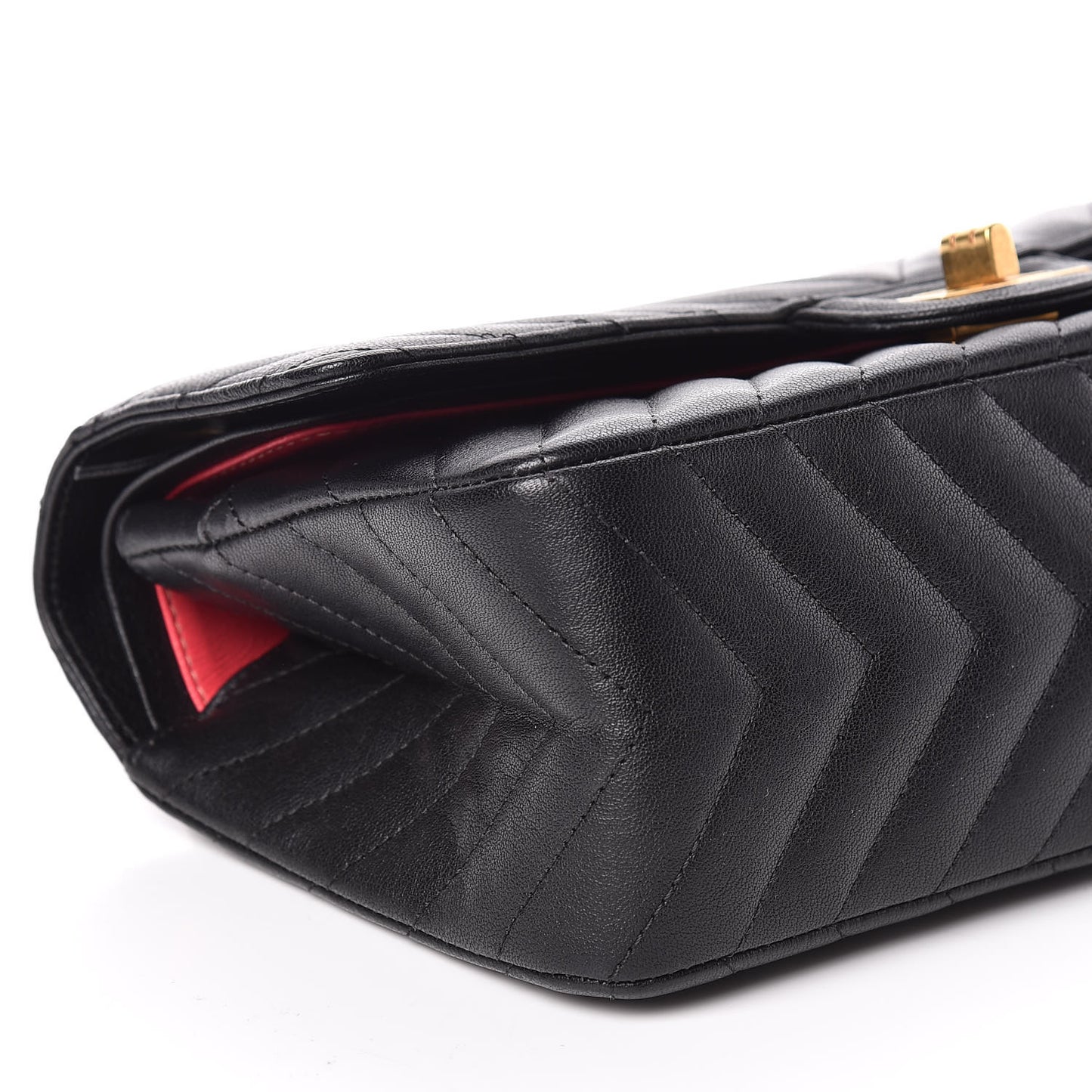 Sheepskin Chevron Quilted 2.55 Reissue 225 Flap Black