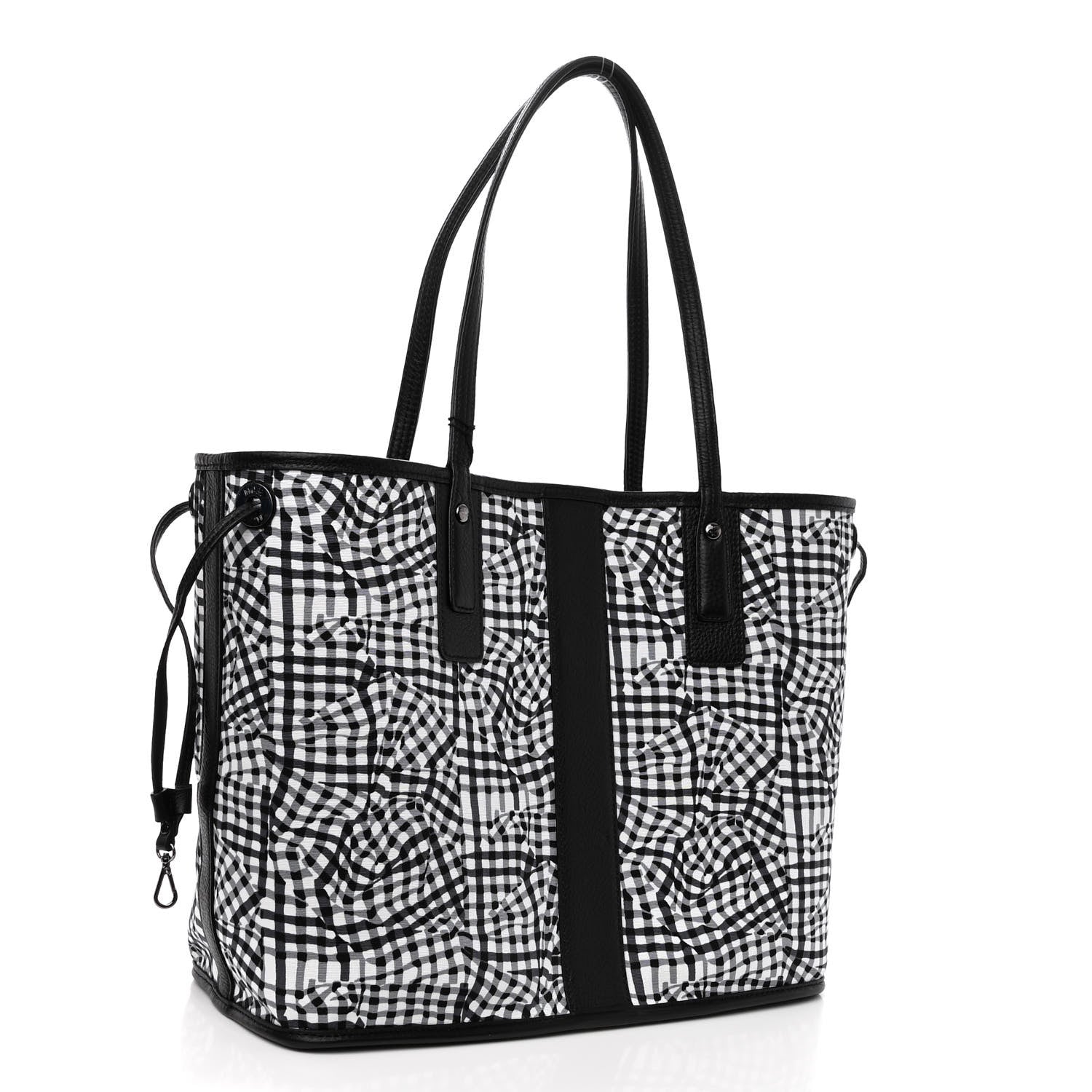 MCM Grained Calfskin Visetos Medium Liz Reversible Shopper Tote Black 6 of 16