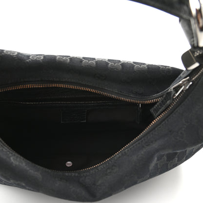 Gucci Monogram Medium Horsebit Chain Hobo Black 5 of 13