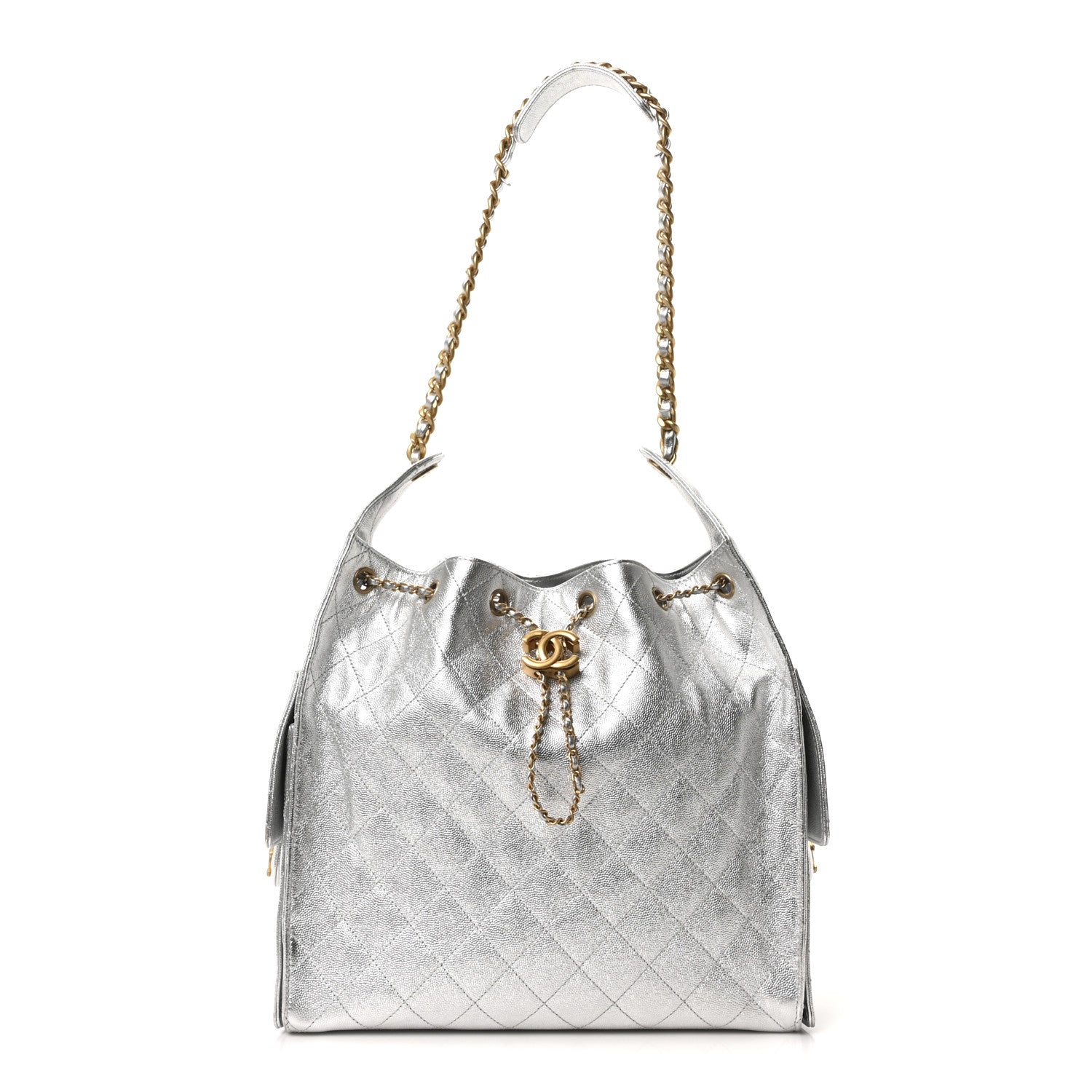 Chanel Metallic Caviar Quilted Medium Chanel 25 Handbag Silver 1 of 10
