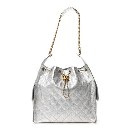 Chanel Metallic Caviar Quilted Medium Chanel 25 Handbag Silver 1 of 10