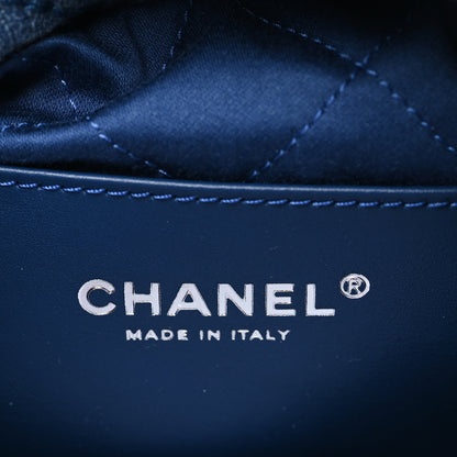 Chanel Washed Denim Quilted Studded Mini Chanel 22 Blue 6 of 11