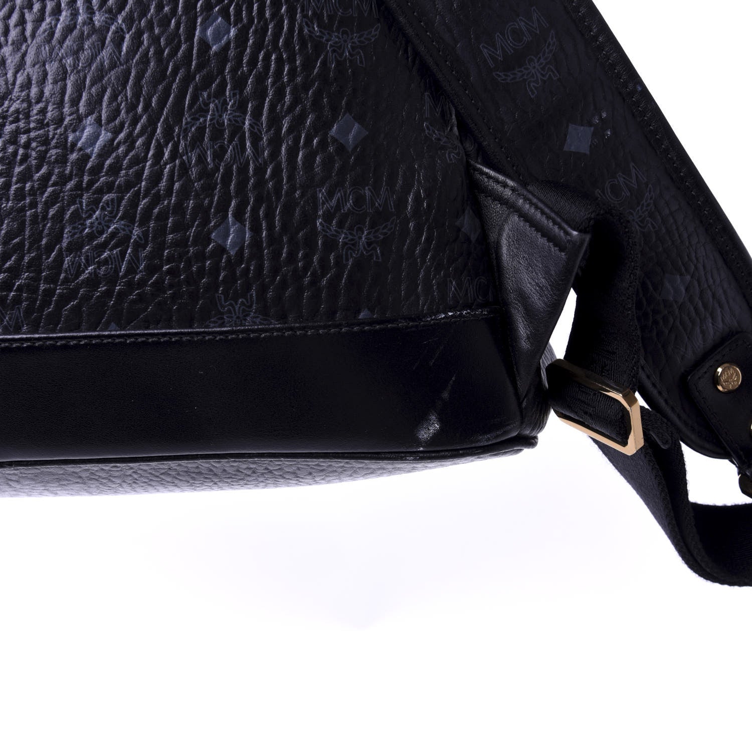 MCM Visetos Medium Studded Dual Stark Backpack Black 9 of 9