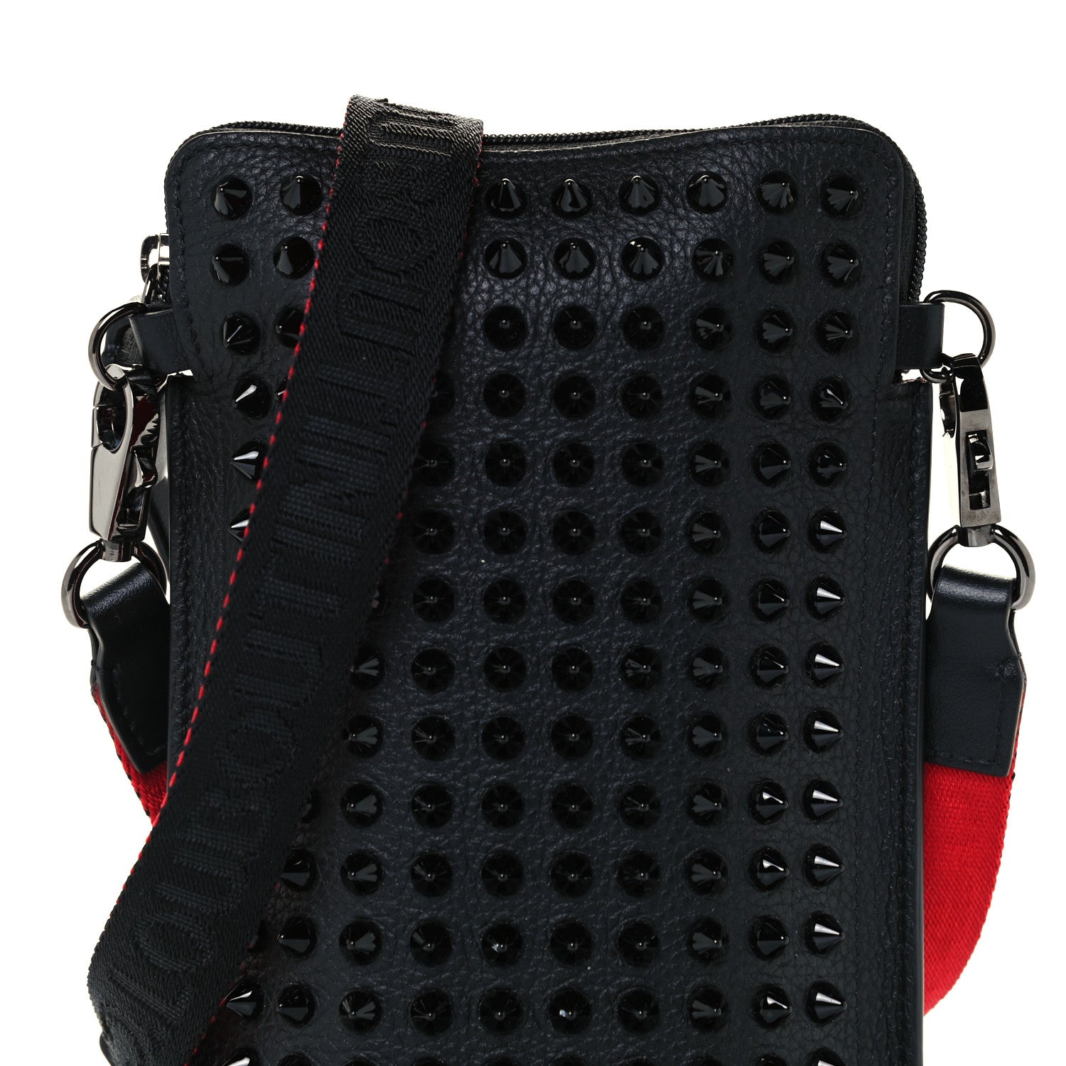 Christian Louboutin Empire Calfskin Spikes Loubilab Clutch Black 7 of 9