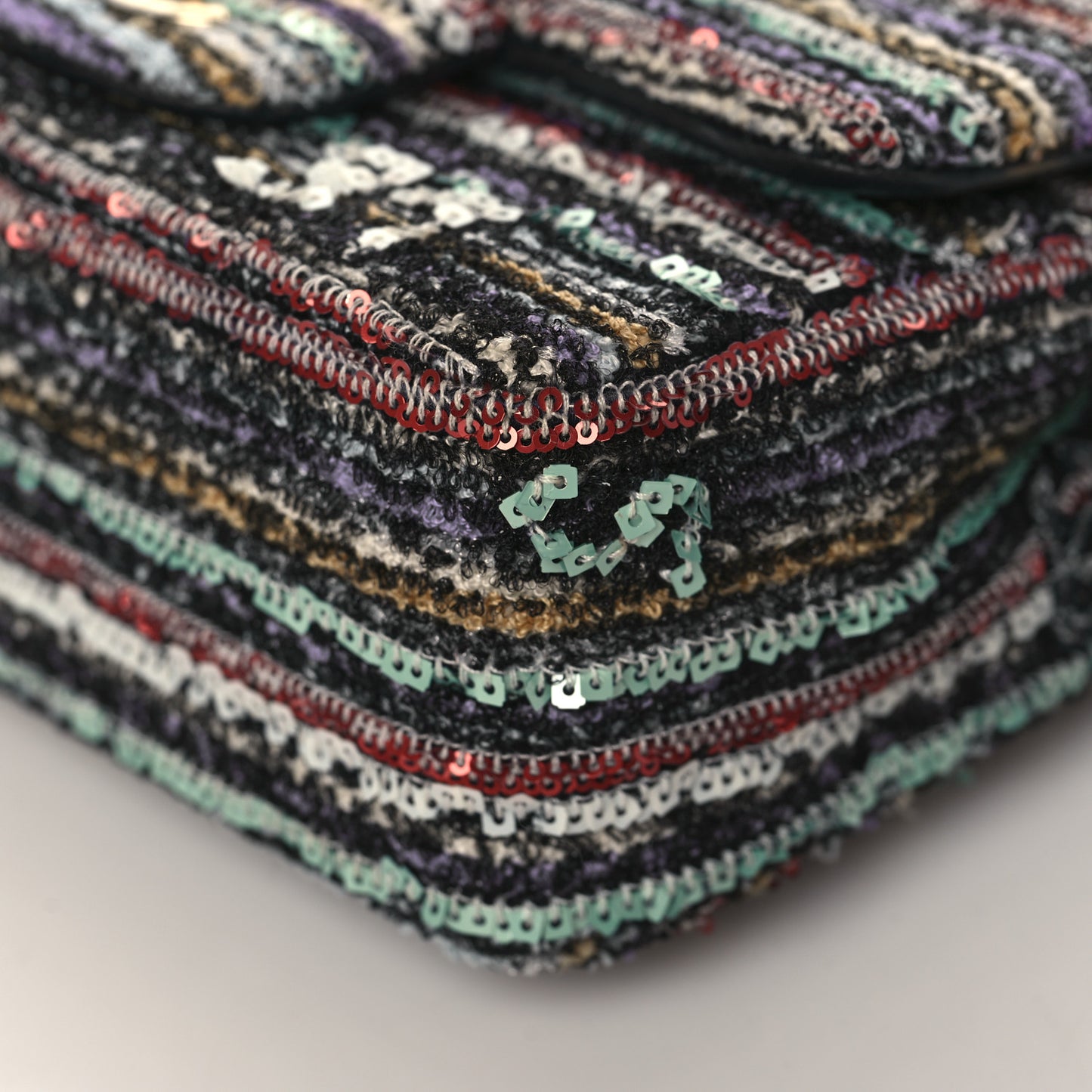 Mixed Fibers Sequin Quilted Mini Flap Multicolor