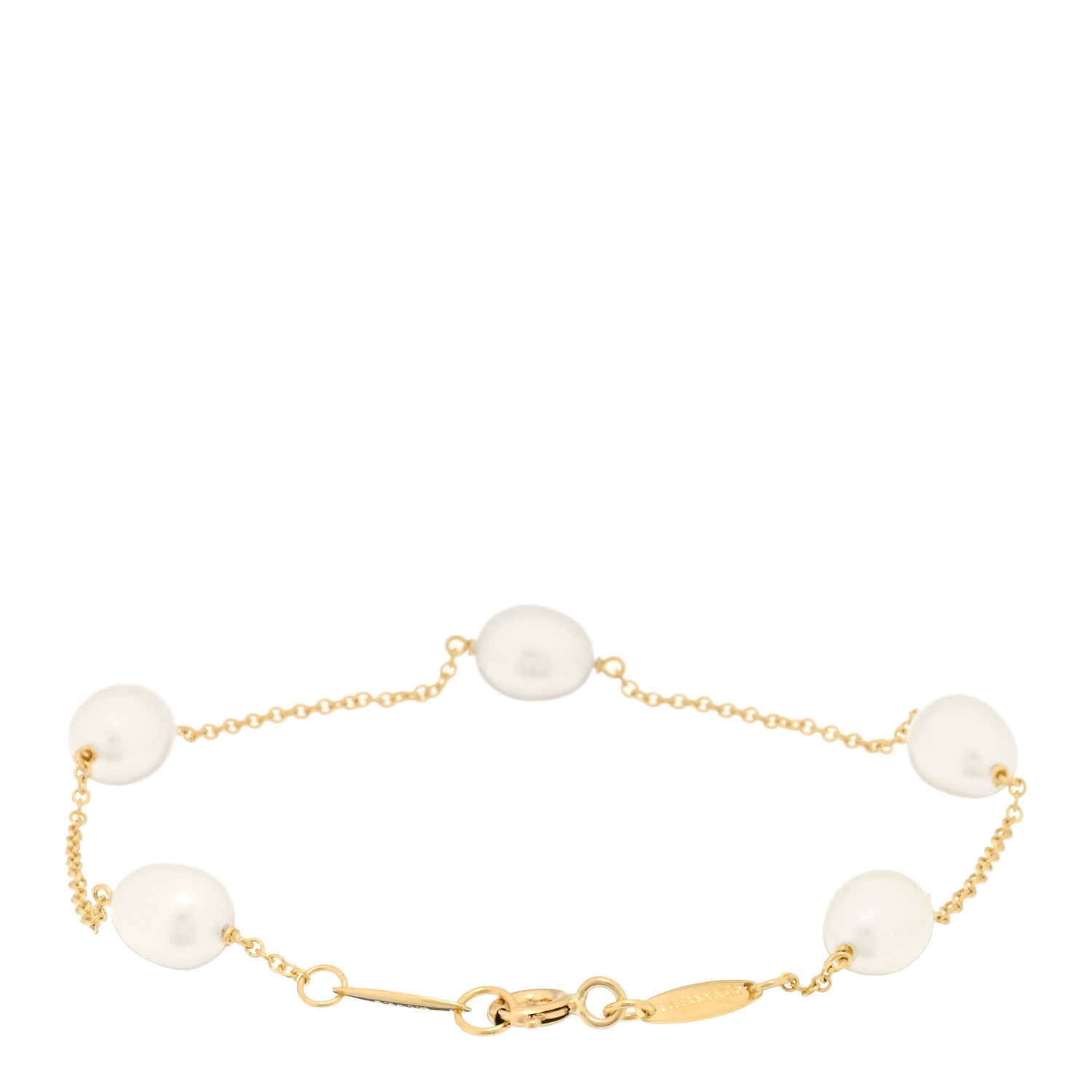 Tiffany 18K Yellow Gold Pearl 6-6.5mm Elsa Peretti Pearls By The Yard Bracelet 4 of 7