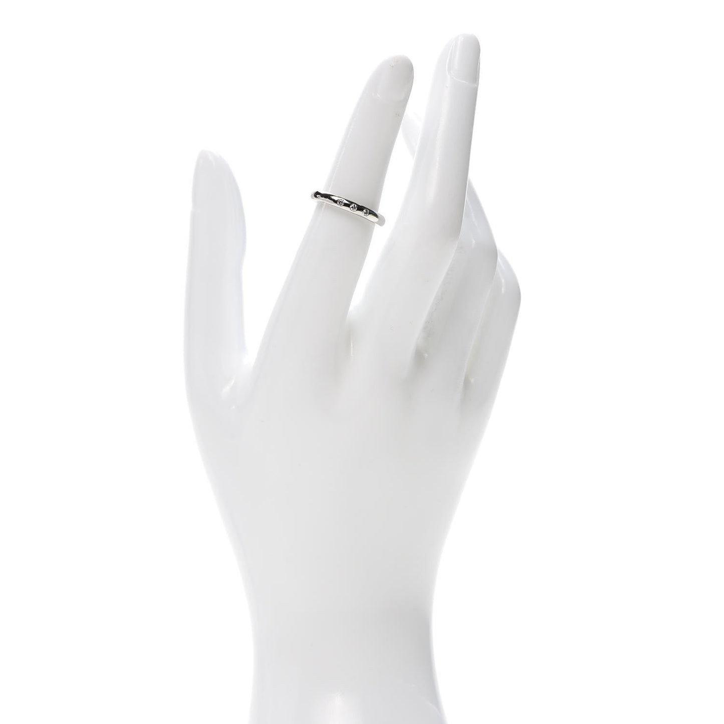 Platinum 3 Diamond Elsa Peretti Band Ring 50 5.5