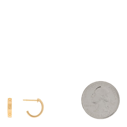 Cartier 18K Yellow Gold Small LOVE Hoop Earrings 2 of 5