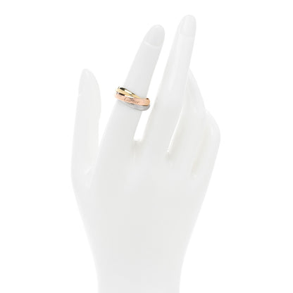 Cartier 18K Pink Yellow White Gold Classic Trinity Ring 2 of 5