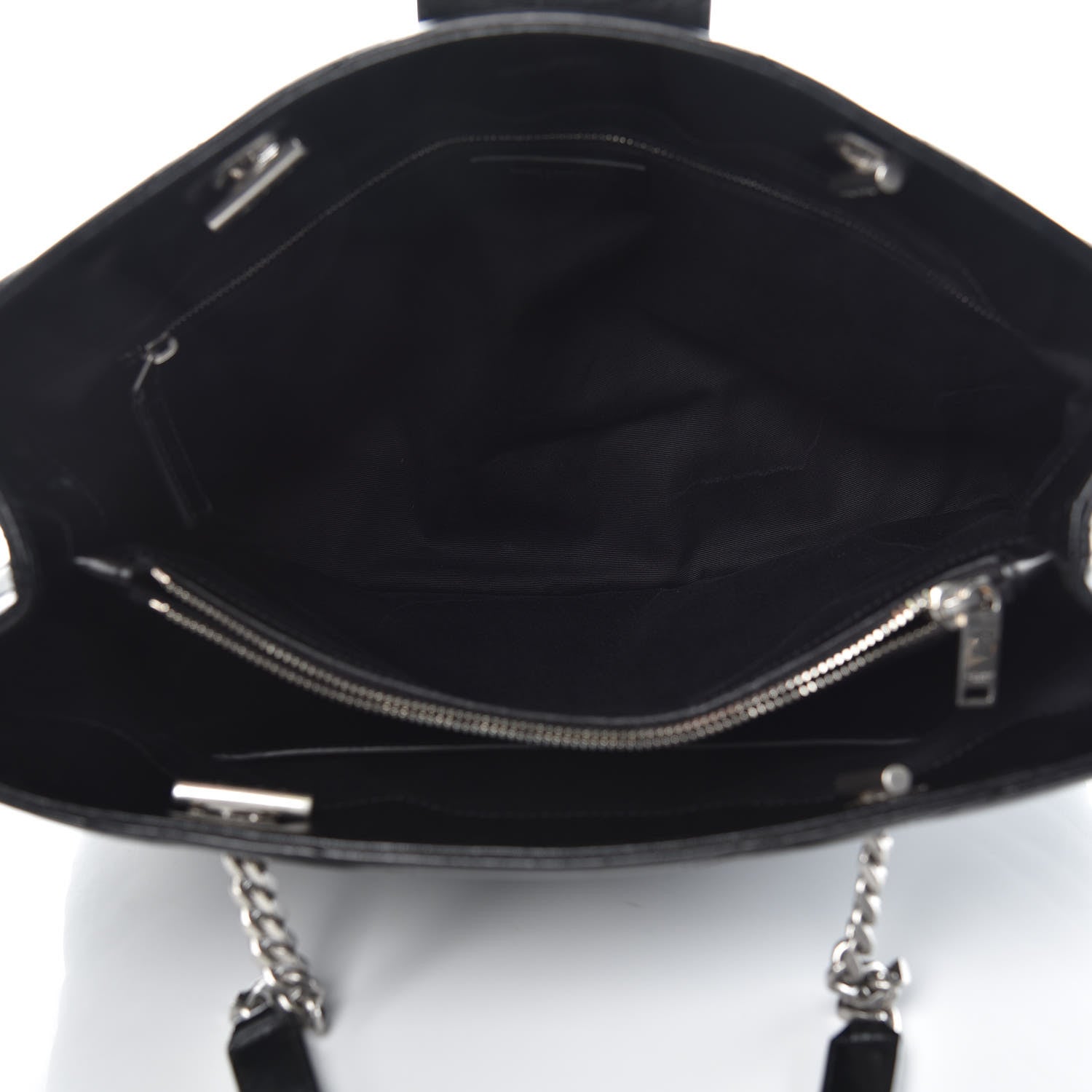 Saint Laurent Calfskin Y Quilted Monogram Large Loulou Shopper Black 5 of 14