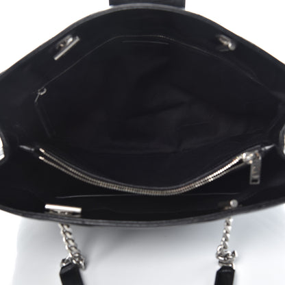 Saint Laurent Calfskin Y Quilted Monogram Large Loulou Shopper Black 5 of 14