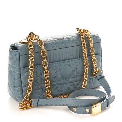 Christian Dior Calfskin Cannage Small Caro Bag Cloud Blue 2 of 10
