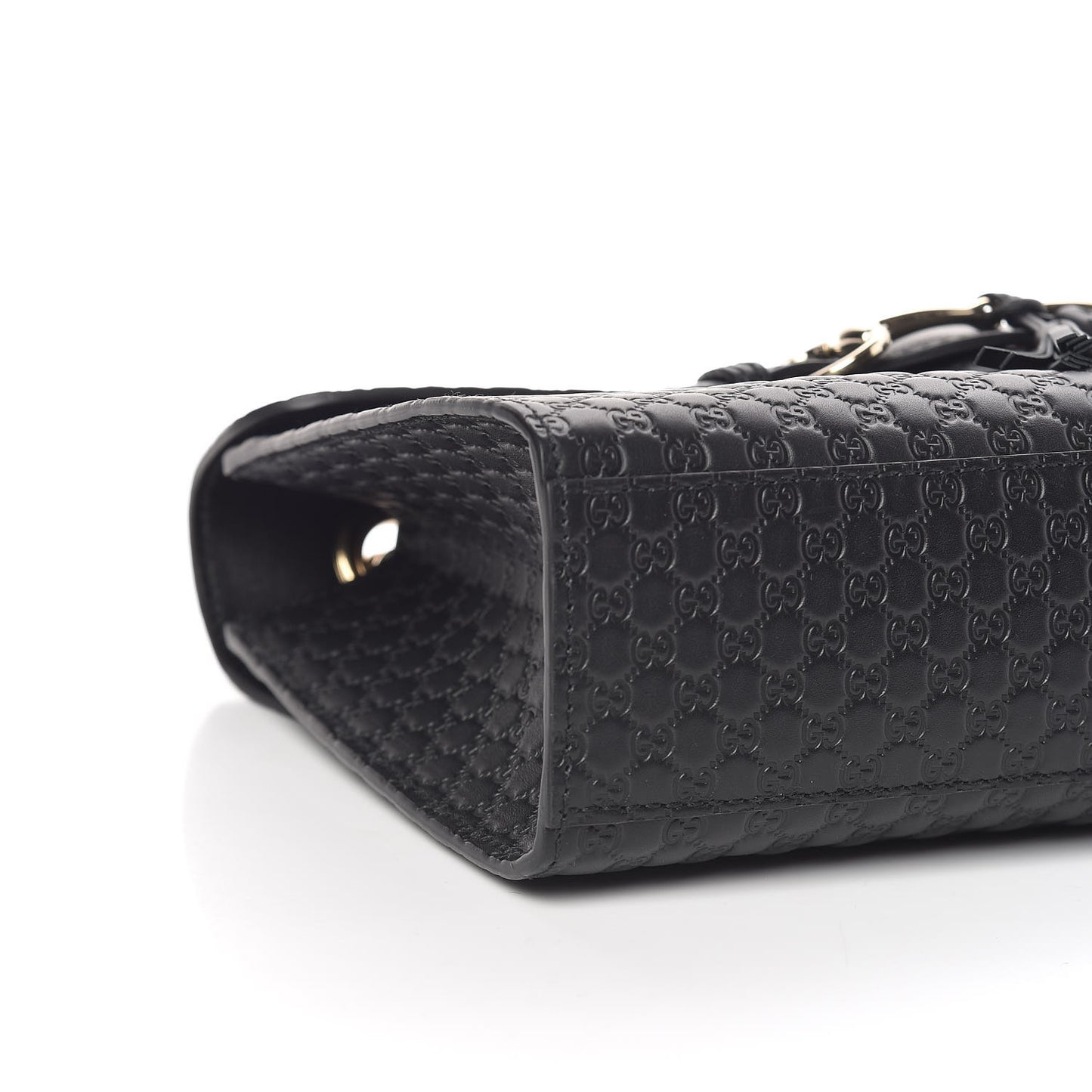 Microguccissima Medium Emily Chain Shoulder Bag Black