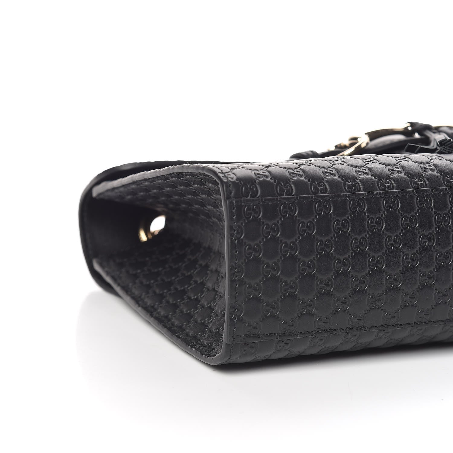 Gucci Microguccissima Medium Emily Chain Shoulder Bag Black 8 of 9