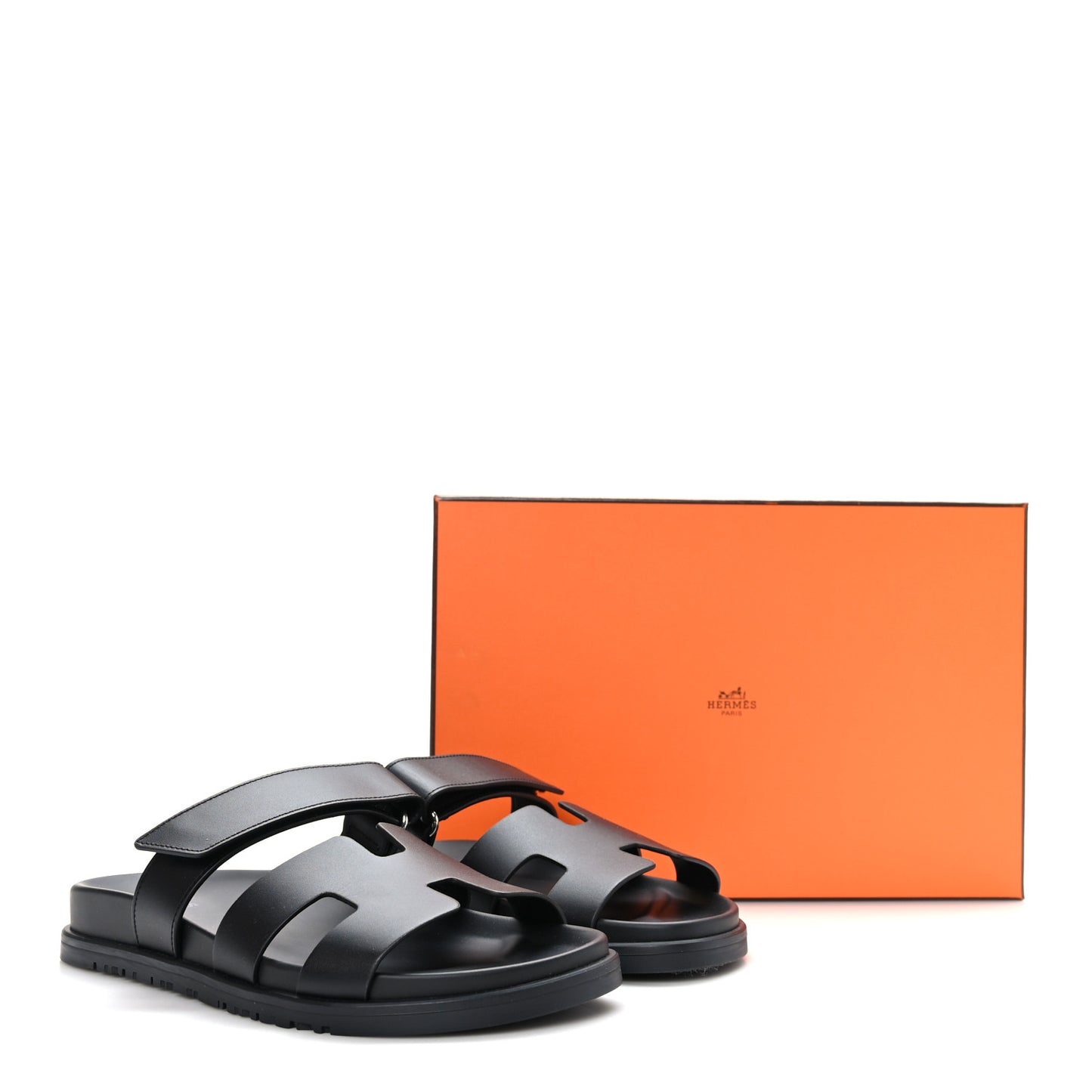 Calfskin Womens Chypre Sandals 38.5 Black