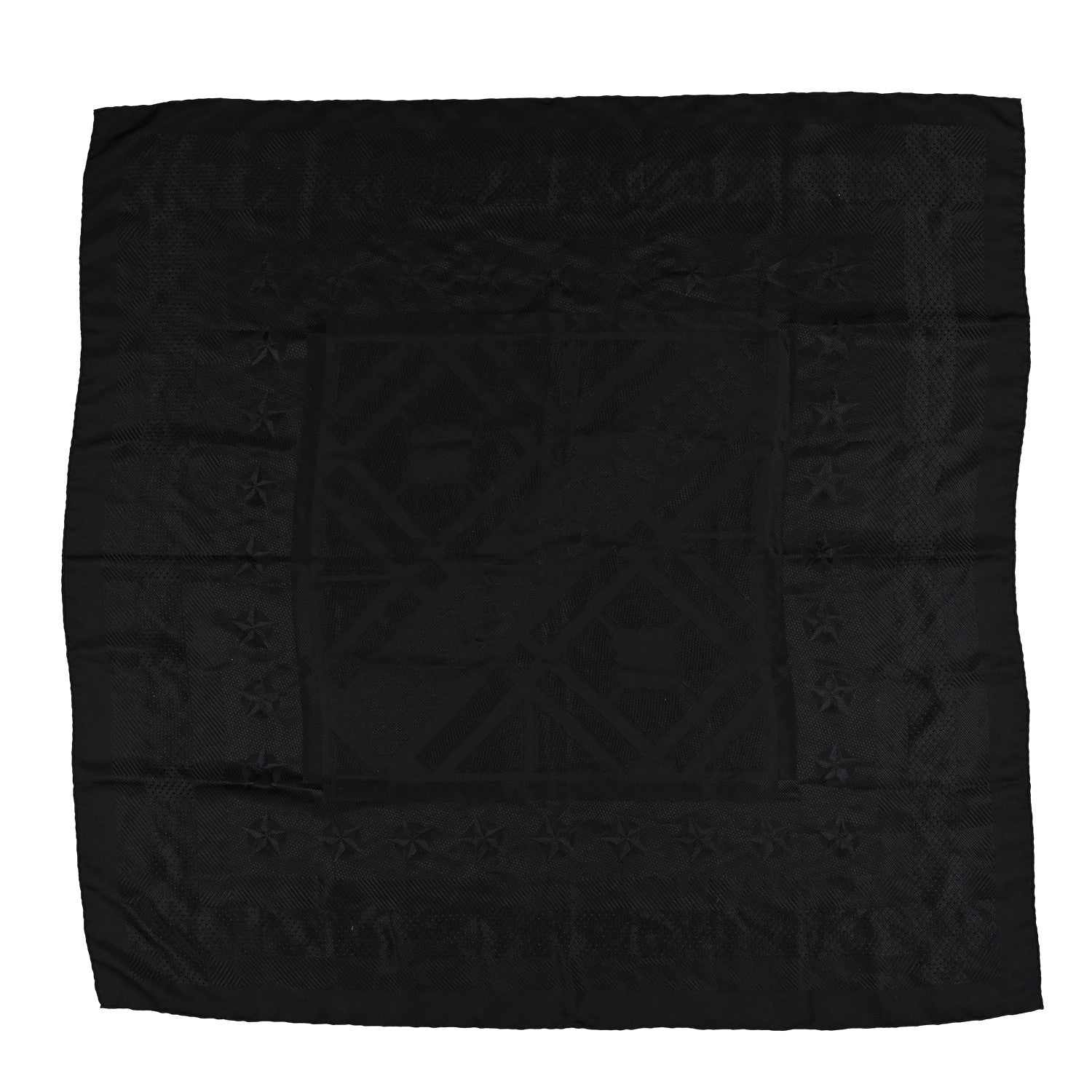 Hermes Silk Sellier Scarf 90 Black 1 of 3
