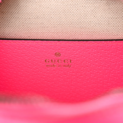 Gucci GG Supreme Monogram Textured Dollar Calfskin Web Ophidia Small Crossbody Bag Beige Ebony Fuchsia 6 of 11