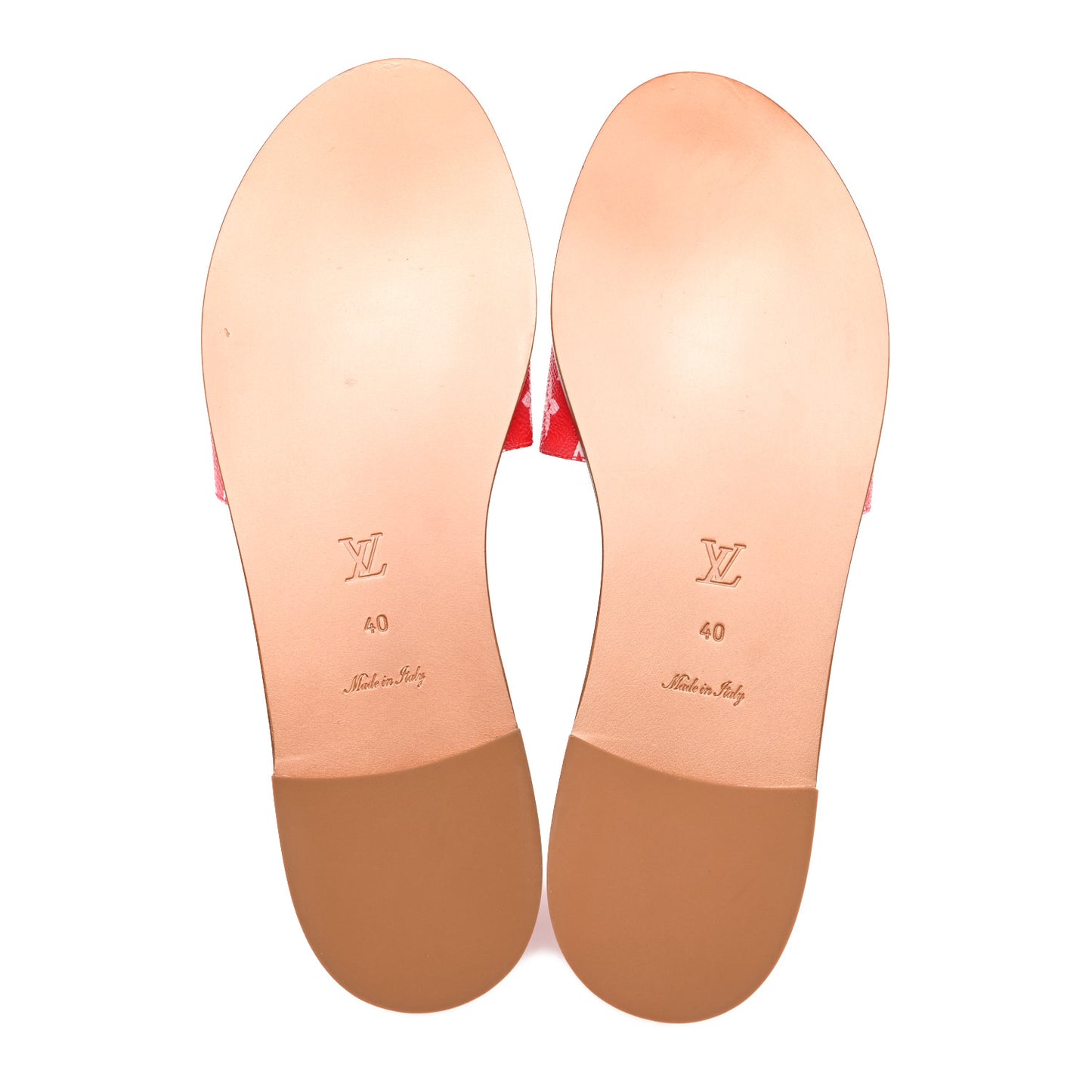 Monogram Escale Lock It Flat Mule 40 Rouge