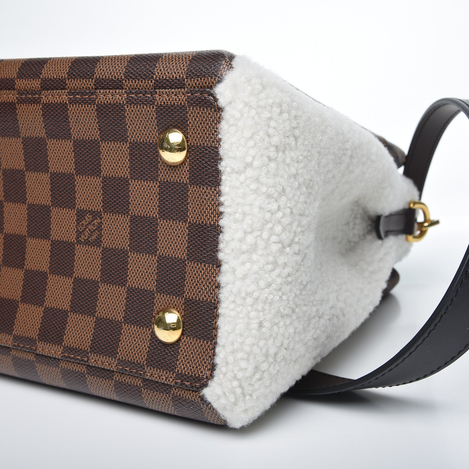 Louis Vuitton Damier Ebene Shearling Normandy 7 of 10