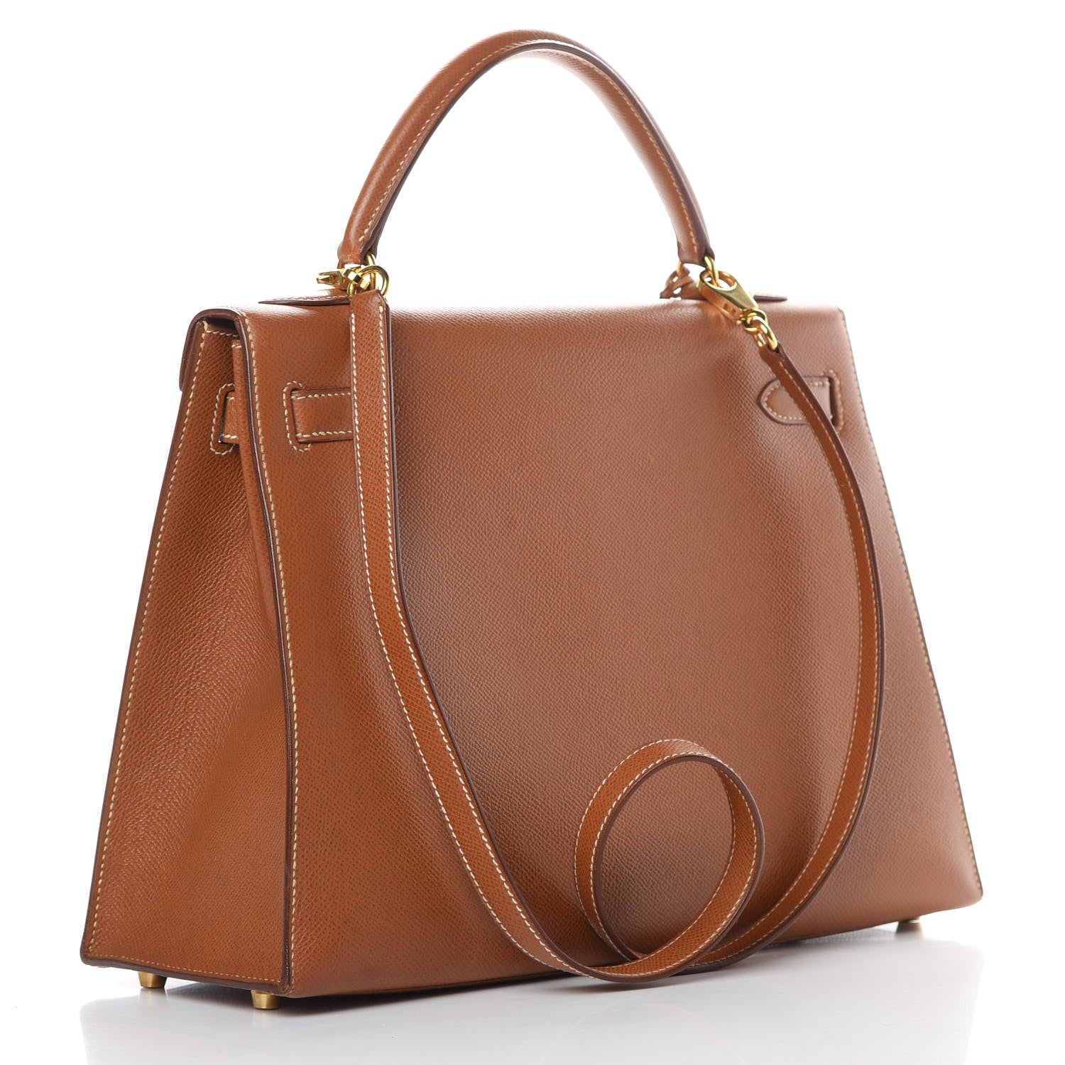 Hermes Courchevel Kelly Sellier 32 Gold 3 of 17