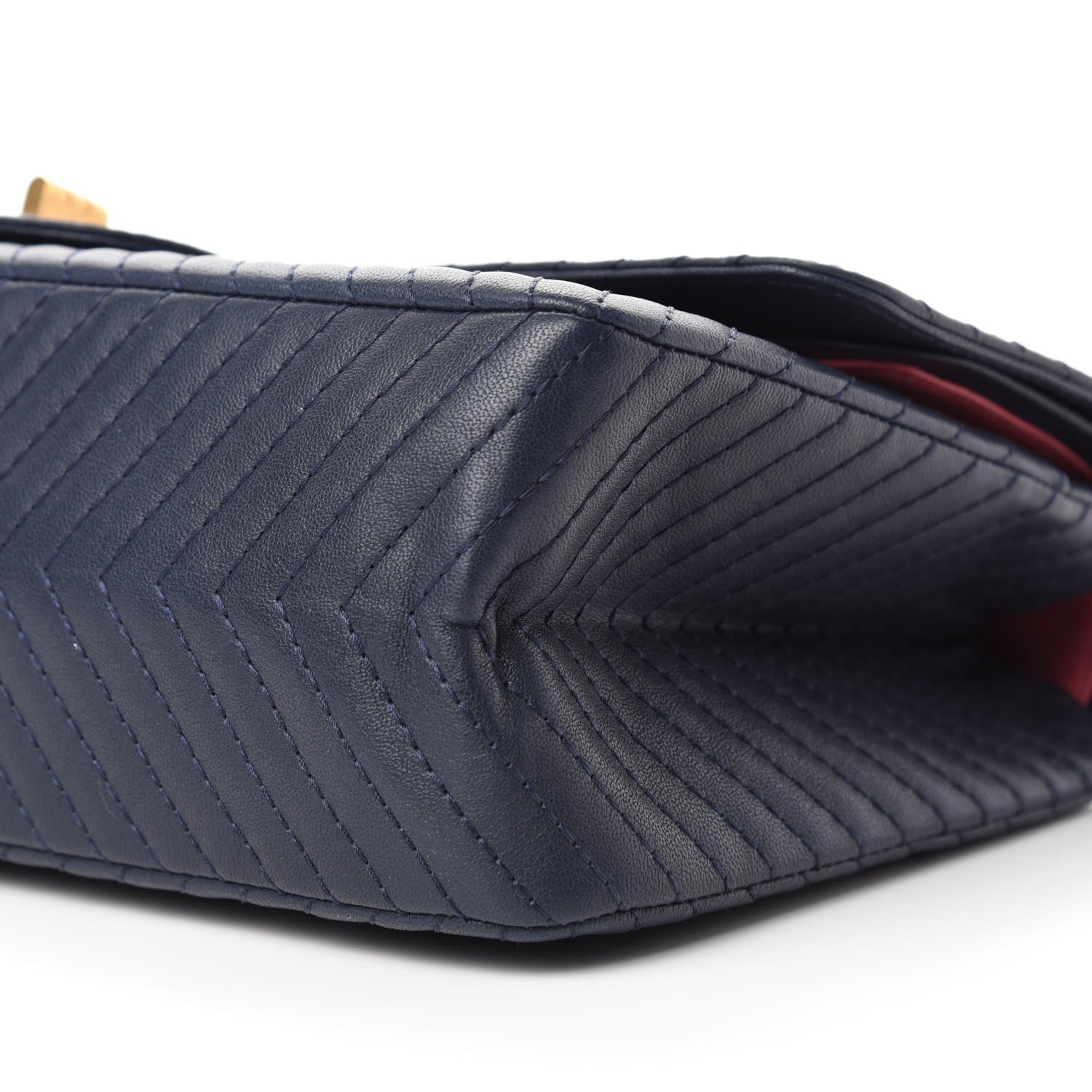 Chanel Sheepskin Chevron Quilted 2.55 Reissue 226 Flap Navy Blue 8 of 12