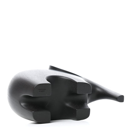 Hermes Mahogany Wood Elephant Lao Paperweight Acajou Ebenise 4 of 7
