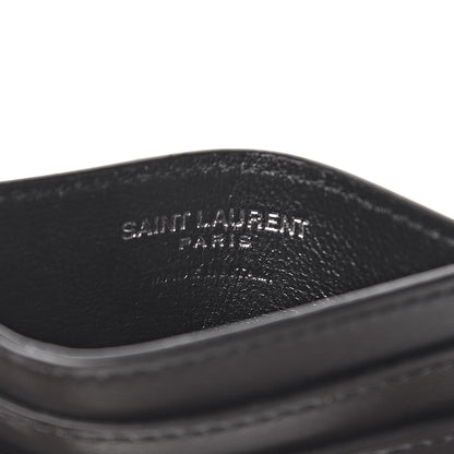 Saint Laurent Calfskin Plate Card Case Black 6 of 8