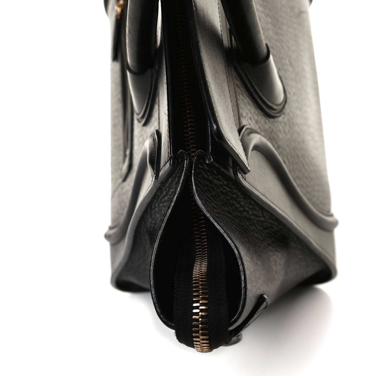 Celine Calfskin Astrakhan Embossed Mini Luggage Black 22 of 22