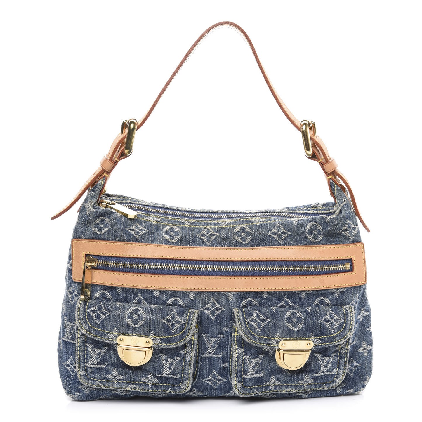 Monogram Denim Baggy PM Blue