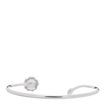 Chanel 18K White Gold Diamond Camelia Precieux Cuff Bracelet M 2 of 5