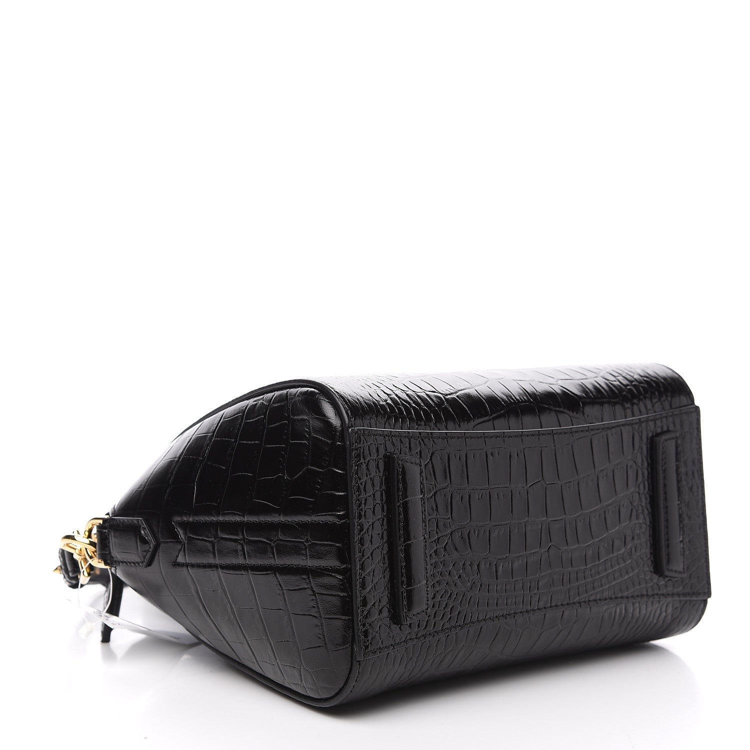 Givenchy Calfskin Crocodile Embossed Mini Antigona Black 3 of 9