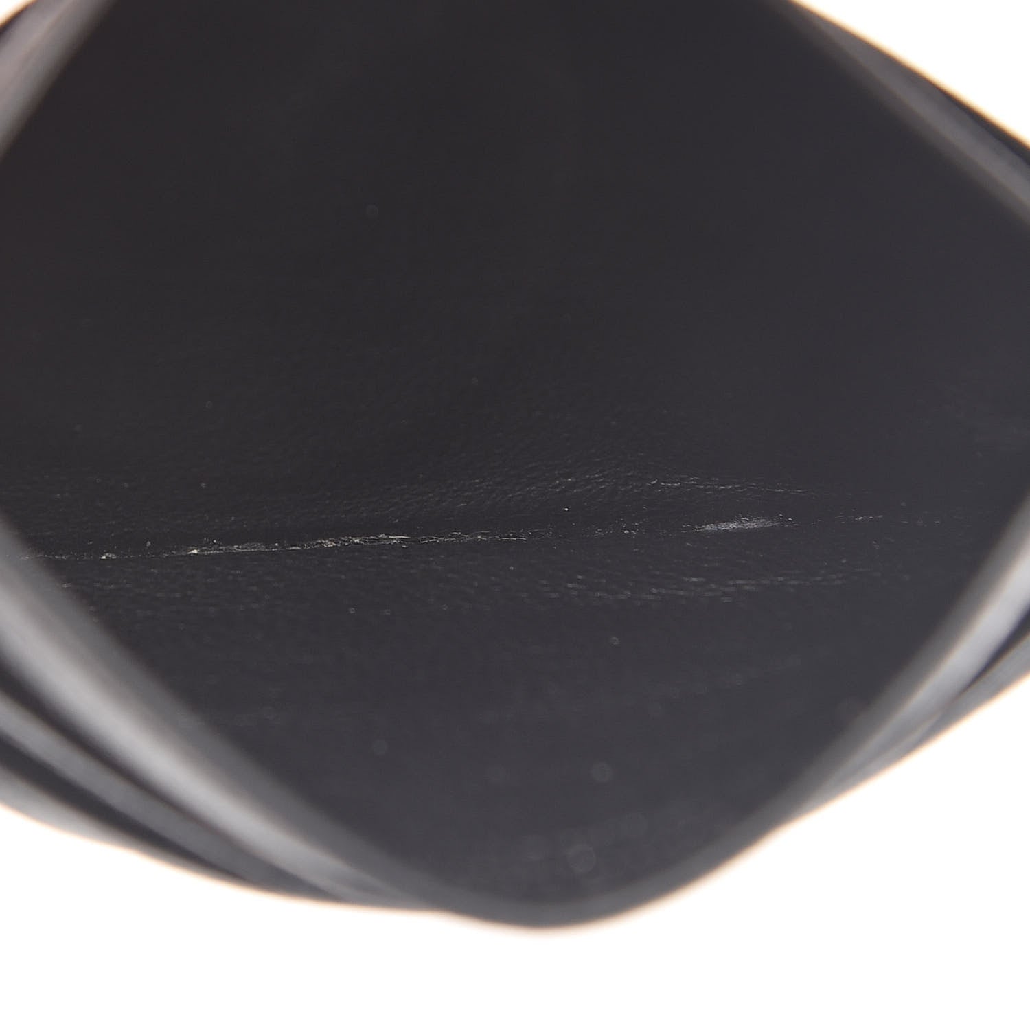 Saint Laurent Grain De Poudre Matelasse Chevron Monogram Credit Card Case Black 5 of 9