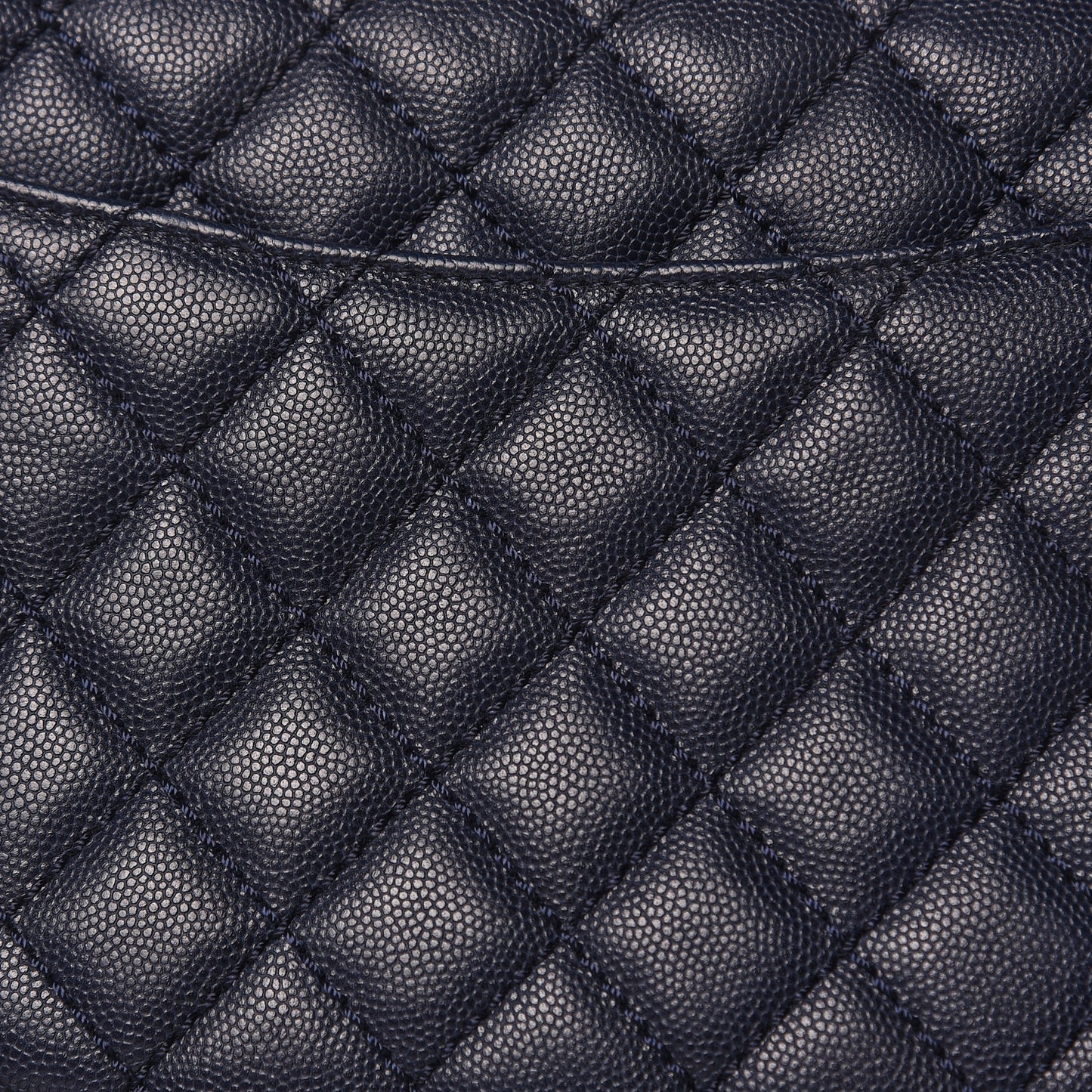 Caviar Quilted Medium Coco Handle Flap Navy Blue