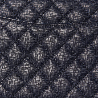 Chanel Caviar Quilted Medium Coco Handle Flap Navy Blue 10 of 12