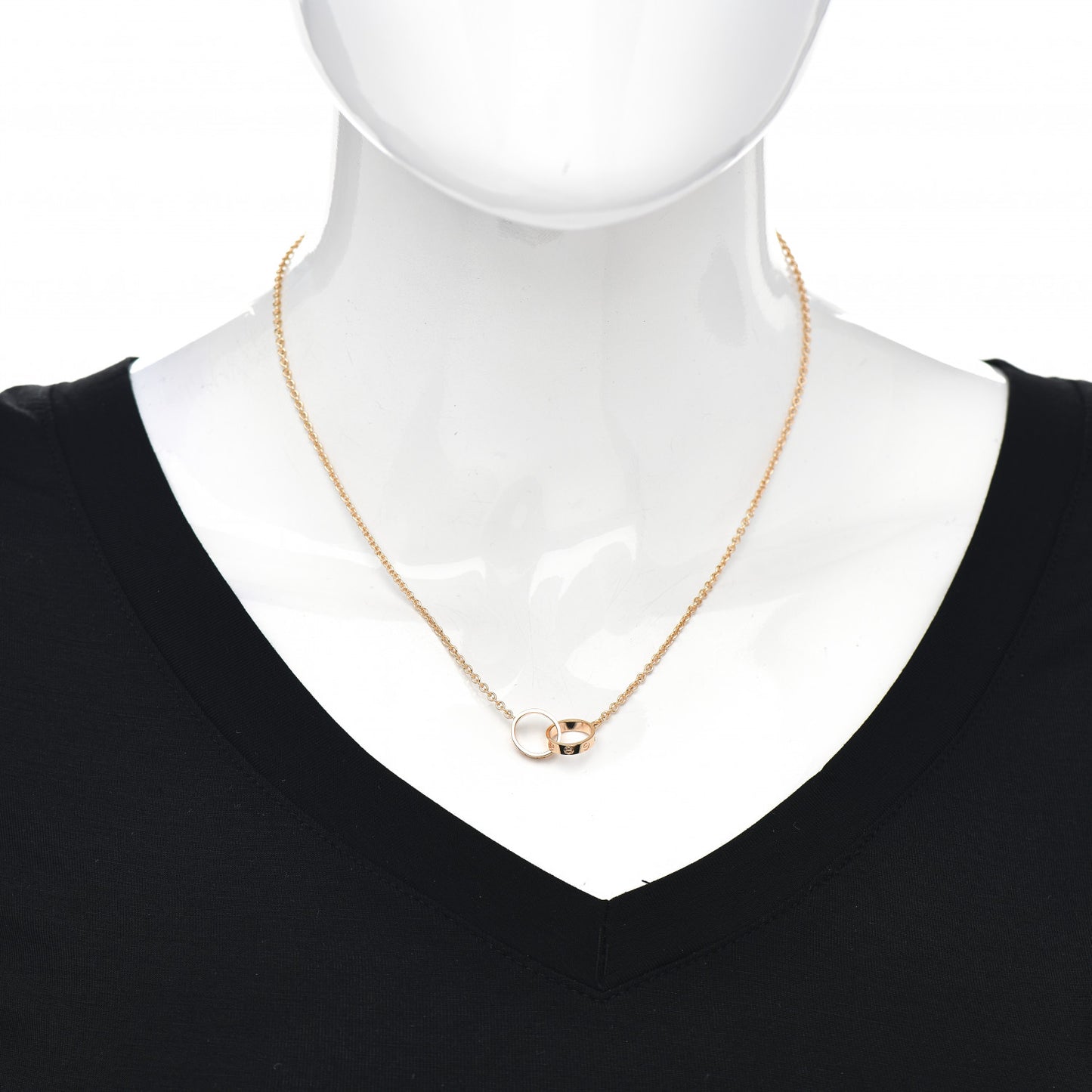 18K Pink Gold Interlocking LOVE Necklace