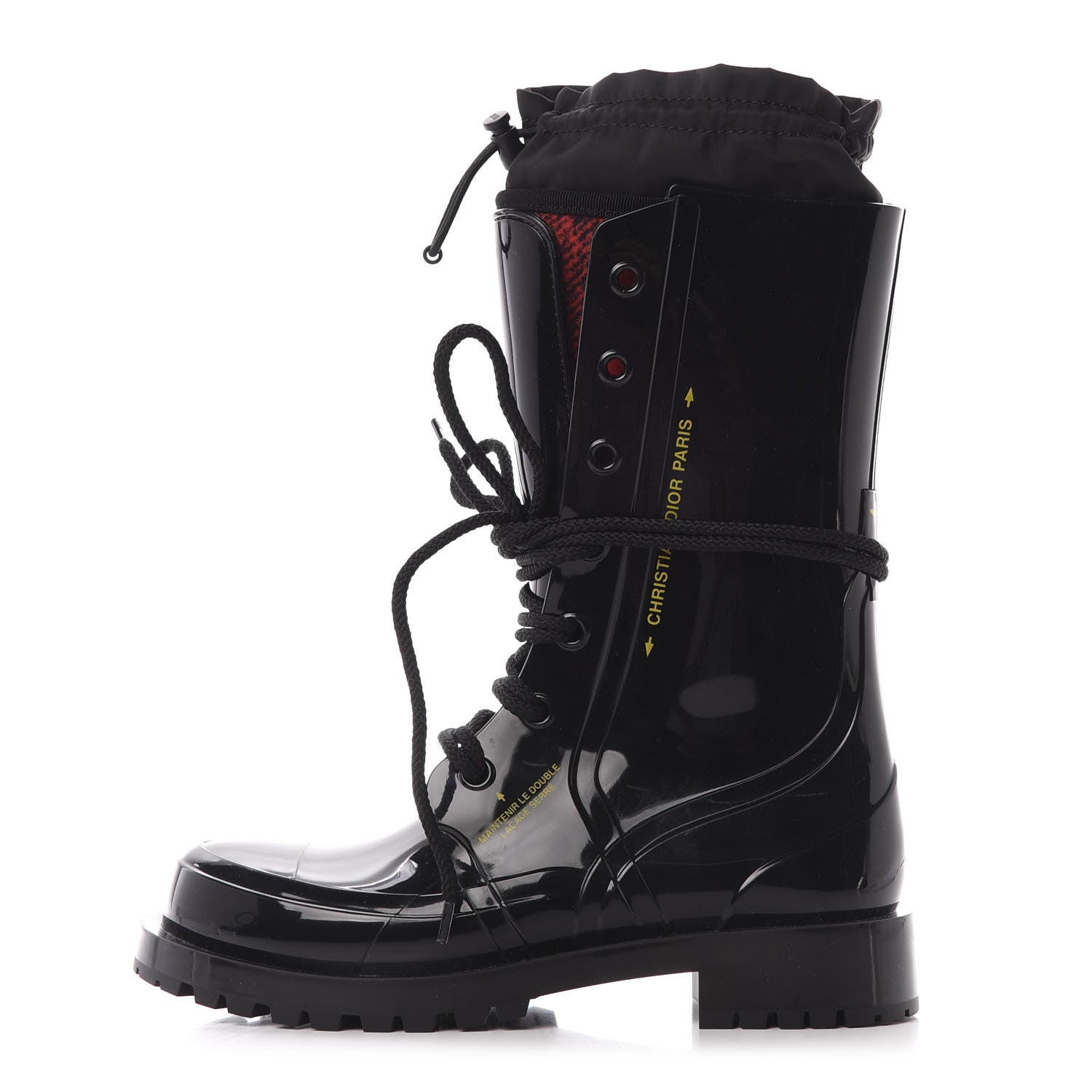 Christian Dior Shiny Rubber Diorcamp Low Boots 37 Black 1 of 10