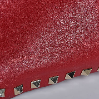 Valentino Garavani Vitello Medium Rockstud Tote Rosso Valentino 10 of 12