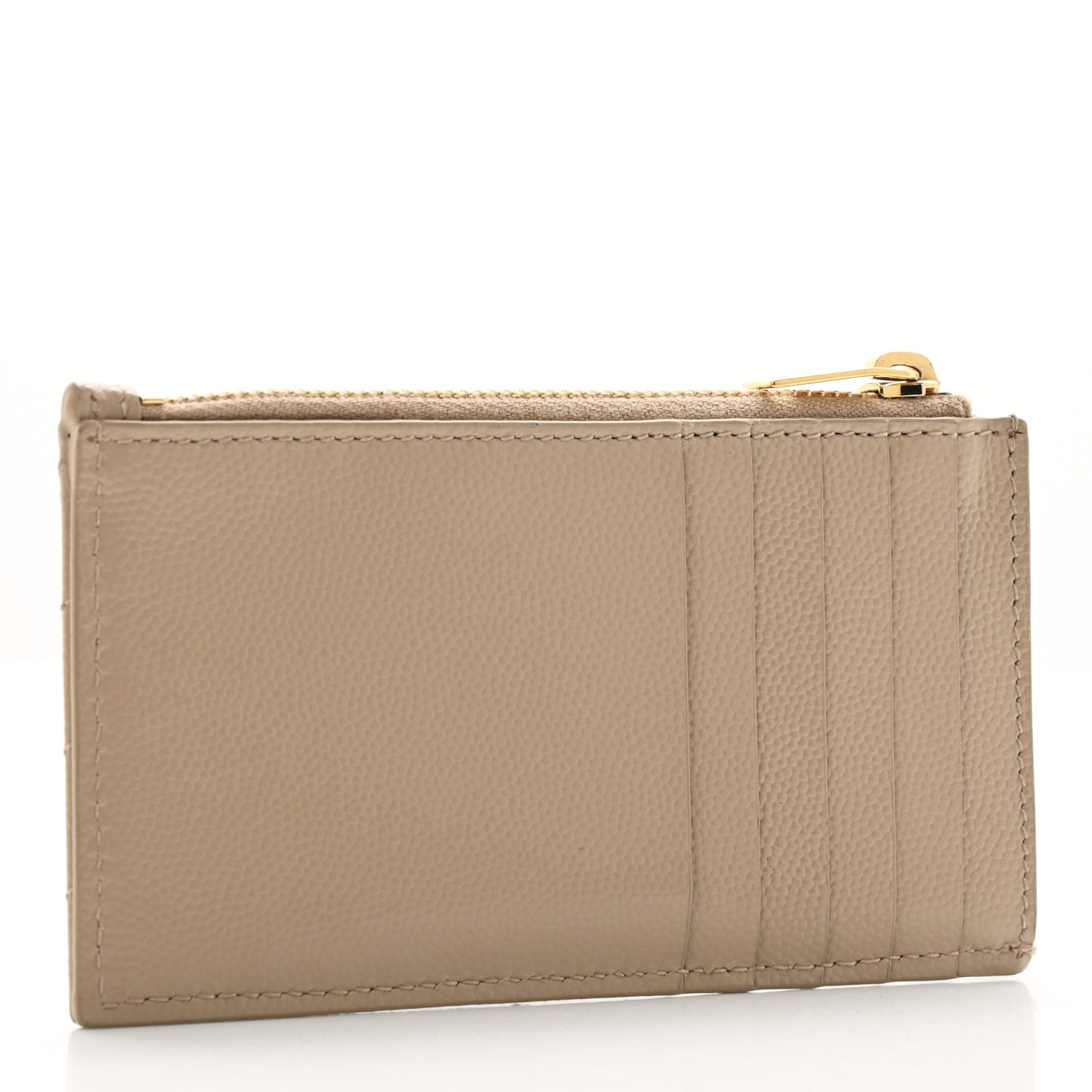 Monogram Grain de Poudre 5 Fragments Zip Pouch Card Holder Dark Latte