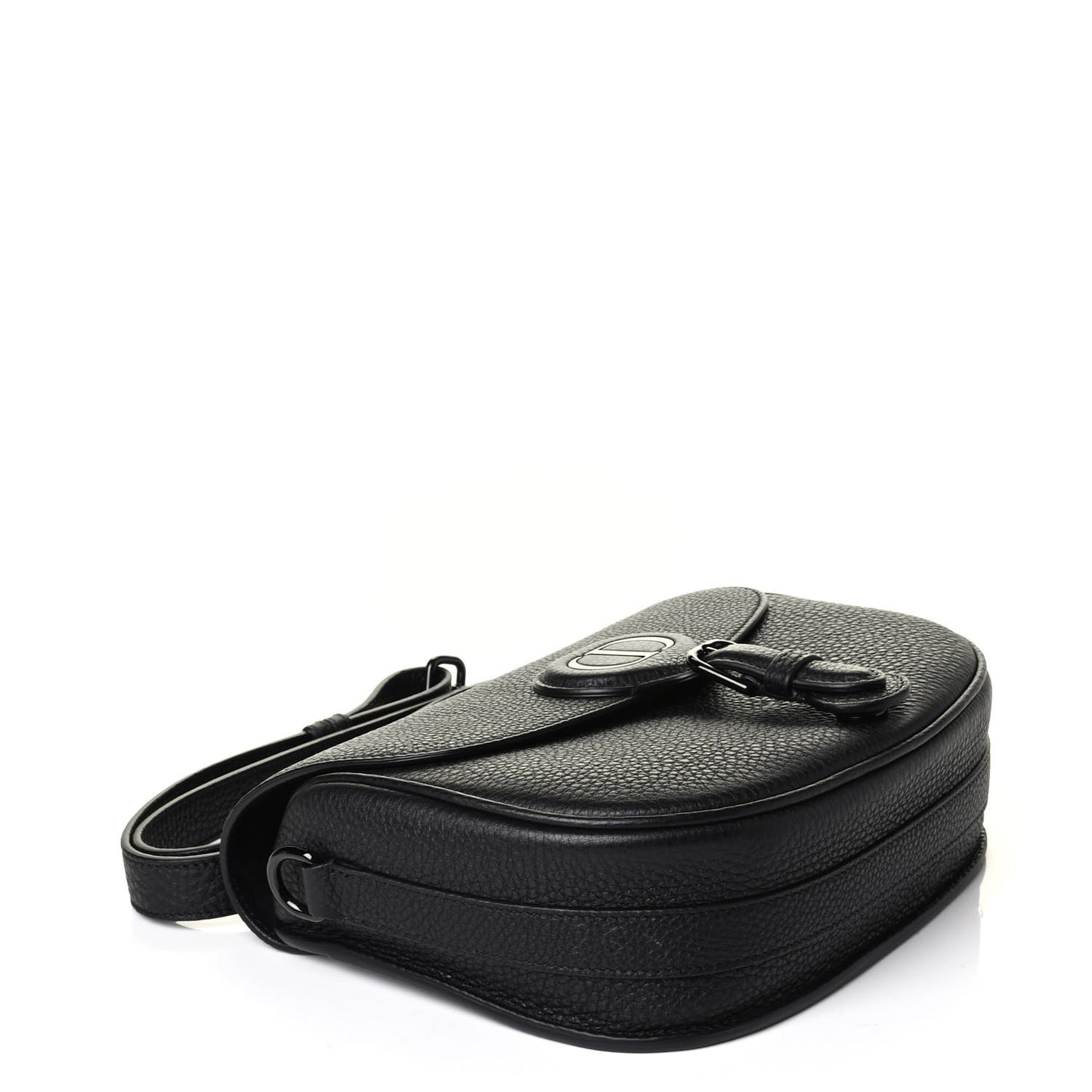 Grained Calfskin Medium Bobby Flap Black